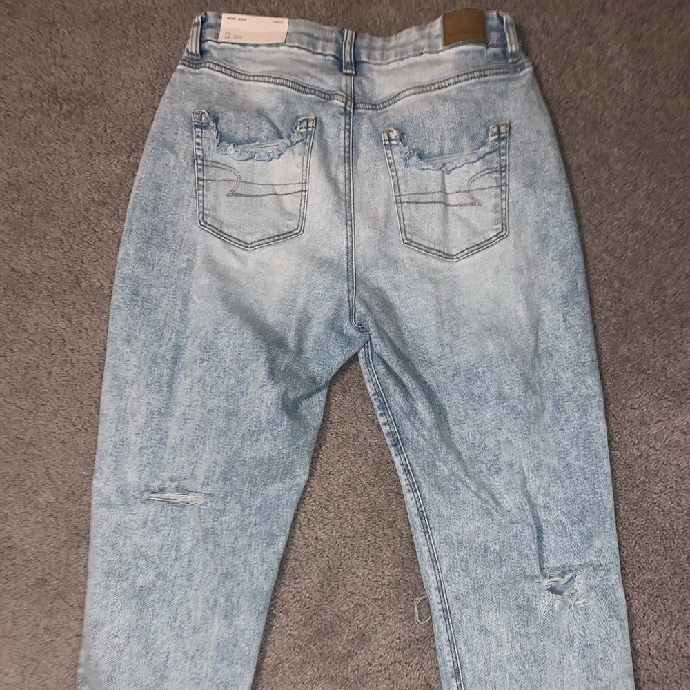 Destroyed mom jeans